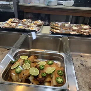 a variety of food items