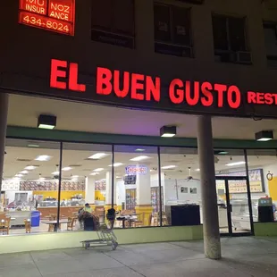 the front of a restaurant