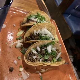 3 steak tacos
