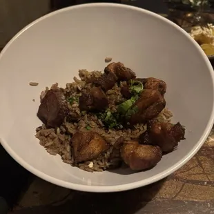 Masitas de puerco con congris