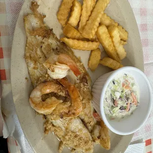 All you can eat (fish &amp; shrimp). 1st round (garlic flavor)