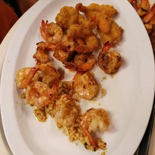 The refill on the all you can eat shrimp - blackened, garlic &amp; fried