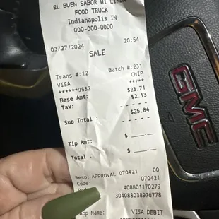 Receipt.