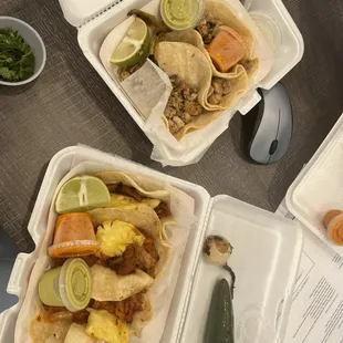 a variety of food items