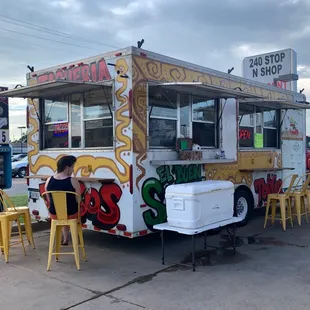 Taco trailer. NE corner of S Western &amp; 74th.