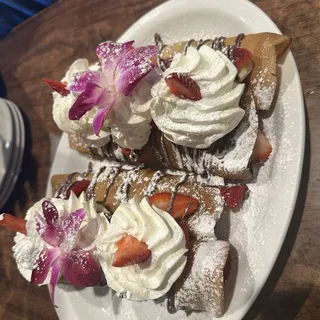 2 Strawberry Banana Crepes