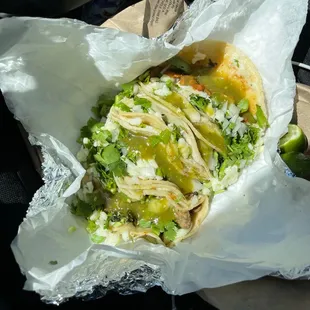 the inside of a wrapper