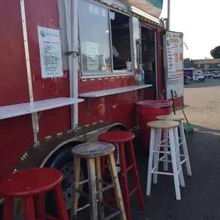 a red food truck