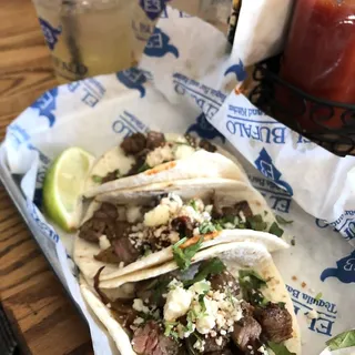 3 Marinated Skirt Steak Taco