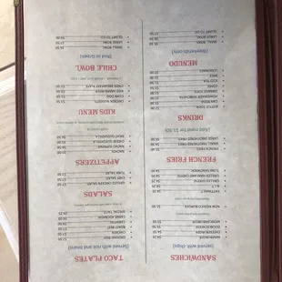 Menus