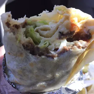Carne asada burrito, very good!