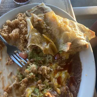 Nasty &quot;flautas&quot; not fried, just rolled quesadilla on a grill top