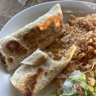 Nasty &quot;flautas&quot; not fried, just rolled quesadilla on a grill top