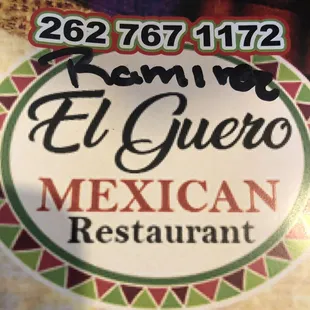 Restaurant name