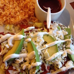 a plate of mexican food