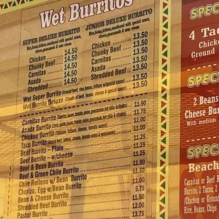 2023 pricing menu