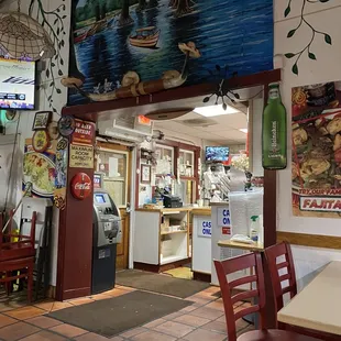 Inside restaurant.