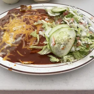 Chile Relleno w/ Bean Burrito