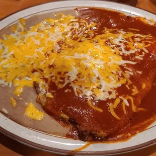 #19 Beef Taco, Chile Relleno &amp; Beans [taco is not pictured] ($14.75)  03-30-2024