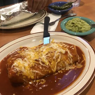 #20 Bean & Cheese Wet Burrito, Rice & Beans