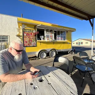 Me and the old man waiting for the goodness to be bestowed! I felt like a groom waiting for his bride at the alter.