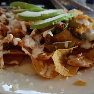a plate of nachos