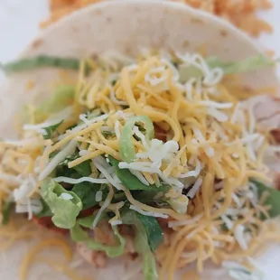 Chicken taco and rice