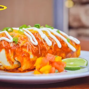 a burrito on a plate