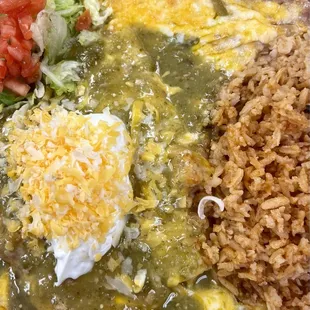 Green chile enchiladas