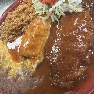 Chile Delano and cheese enchilada