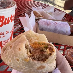 Garbage burrito chile verde pork