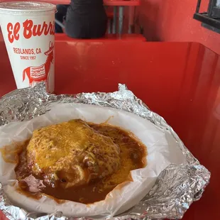 Yummy chili rellano and horchata