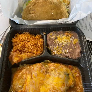 Chili rellano and potato taco