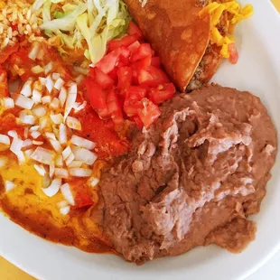Taco plate with 75¢ chopped onions