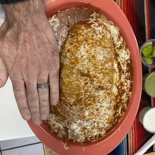 Wet super burrito is MASSIVE
