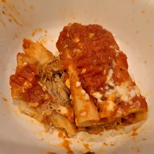 Inside half of a pork tamale