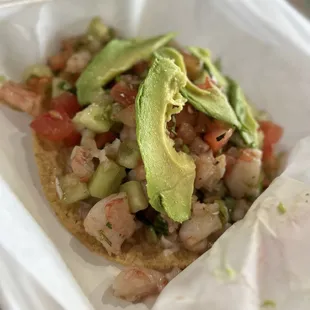 Tostada de Camaron