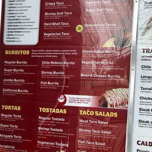 Menu with no prices or full descriptions