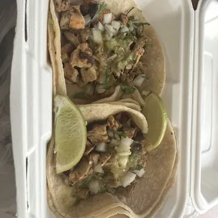 Pollo street tacos