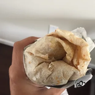 California burrito...like unwrapping a special surprise -meat, French fries (oh Pittsburgh!) salsa...I forget the rest.