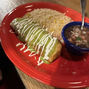 a plate of mexican food