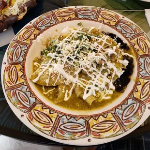 Verde Enchiladas with Pork is excellent!