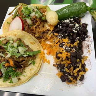 Carne Asada and el pastor taco