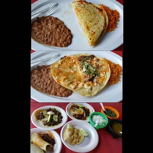 a variety of mexican food