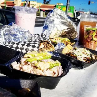 Got Sonora tacos, the Tijuana tostada, Surf &amp; Turf burritos, cocktails and agua frescas! The food was perfect and delicious and staff great!