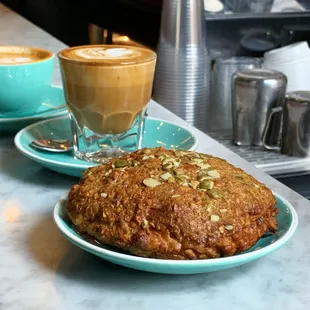 Pumpkin Concha &amp; Cortado