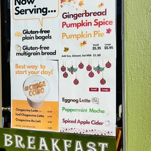 Seasonal lattes as of 11/30/2021