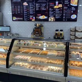 Menu and Pastry display