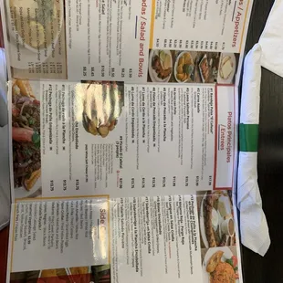 the menu