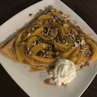 Peaches and Caramel Crepe